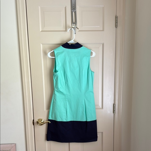 Sail to Sable Green and Blue Sheath Mini Dress - Picture 2 of 3